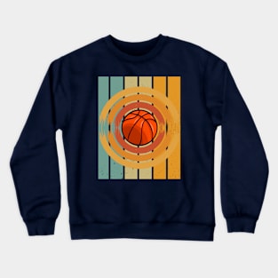 Vintage Circle Basketball Lover Art Crewneck Sweatshirt